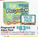 Pregnavit M Capsules-30's Plus 30's Plus 50ml Pregne Creme For The Prevention Of Stretch Marks