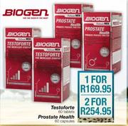 Biogen Testoforte Tablets-60's & Prostate Health Capsules-60's