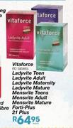 Vitaforce Ladyvite-Teen/Adult/Maternity/Mature Tablets-60's Each