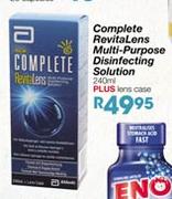 Complete Revitalens Multi-Purpose Disinfecting Solution-240ml Plus Lens Case 