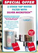 3 Stage Tap Water Filter With Silver Microtech