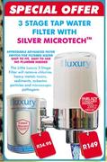 3 Stage Tap Water Filter With Silver Microtech