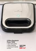 Stellar 2-Slice Sandwich Press (750W) 416022