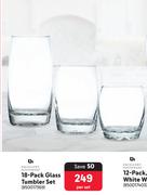 EH 18 Pack Glass Tumbler Set-Per Se