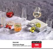Pauline Glass Ware Range-Per 4 Pack