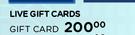 PS4/PS3/PS Vita Live Gift Card 200
