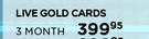 Xbox Live Gold Membership Cards 3 Month