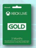 Xbox Live Gold Membership Cards 12 Month