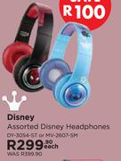 Disney Assorted Headphones DY-3054-ST Or MV-2607-SM-Each