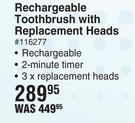Dentalmate Rechargeable Toothbrush With Replacement Heads