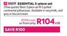 Calista Essential 5 Piece Set (Three Quarter)