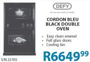Defy Cordon Bleu Black Double Oven