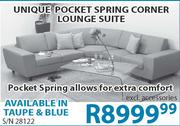 Unique Pocket Spring Corner Lounge Suite