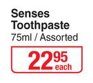 Aquafresh Senses Toothpaste Assorted-75ml Each