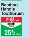 Dentalmate Bamboo Handle Toothbrush-Per Pack