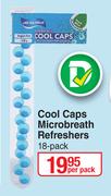 Dentalmate Cool Caps Microbreath Refreshers 18 Pack-Per Pack