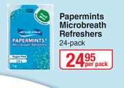 Dentalmate Papermints Microbreath Refreshers 24 Pack-Per Pack