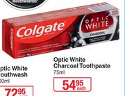 Colgate Optic White Charcoal Toothpaste-75ml Each