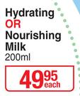 Quack Quack Hydrating Or Nourishing Milk-200ml Each