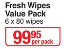 Baby Things Fresh Wipes Value Pack-6 x 80 Wipes Per Pack