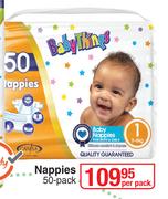 Baby Things Nappies-50 Per Pack