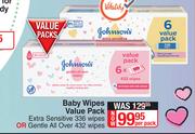 Johnson's Baby Wipes Value Pack-Per Pack