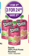 Squish 100% Fruit Puree Pouches Assorted-For 1 x 110ml