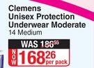 Clemens Unisex Protection Underwear Moderate (14 Medium)-Per Pack