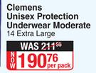 Clemens Unisex Protection Underwear Moderate (14 Extra Large)-Per Pack