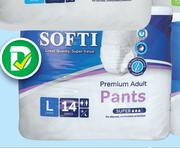 Softi Premium Adult Pants (14 Large)-Per Pack