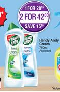 Handy Andy Cream Assorted-For 1 x 750ml
