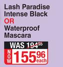 L'Oreal Lash Paradise Intense Black Or Waterproof Mascara-Each