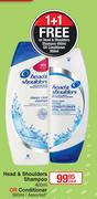 Head & Shoulders Shampoo 400ml Or Conditioner 360ml Assorted-Each