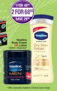 Vaseline Body Cream Or Lotion Assorted-For 2 x 400ml