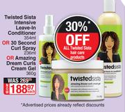 Twisted Sista Intensive Leave-In Conditioner 354ml Or 30 Second Curl Spray 236ml-Each