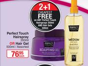 Perfect Touch Hairspray 350ml Or Hair Gel 500ml Assorted-Each