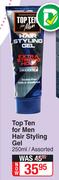 Top Ten For Men Hair Styling Gel Assorted-250ml