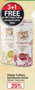 Happy Culture Kombucha Drink Assorted-300ml Each