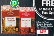 Lifestyle Food Ground Coriander Or Paprika Spices Assorted-40g Each