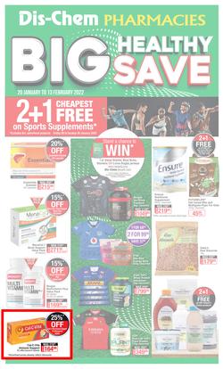 Dis-Chem : Big Healthy Save (20 January - 13 February 2022), page 1