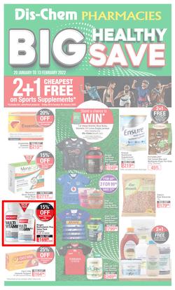 Dis-Chem : Big Healthy Save (20 January - 13 February 2022), page 1