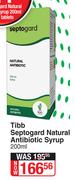 Tibb Septogard Natural Antiboitic Syrup-200ml 