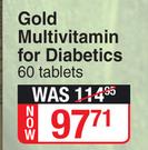 Gold Multivitamin For Diabetics-60 Tablets 