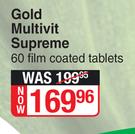 Gold Multivit Supreme-60 Film Coated Tablets 