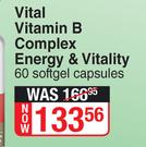 Vital Vitamin B Complex Energy & Vitality-60 Softgel Capsules