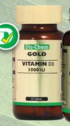 Gold Vitamin D3 1000 IU-60 Tablets  