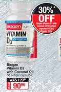Biogen Vitamin D3 With Coconut Oil-60 Softgel Capsules