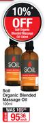 Soil Organic Blended Massage Oil-100ml Each