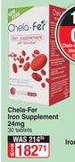 Chela-Fer Iron Supplement 24mg-30 Tablets