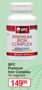 BFC Premium Iron Complex-30 Vegecaps